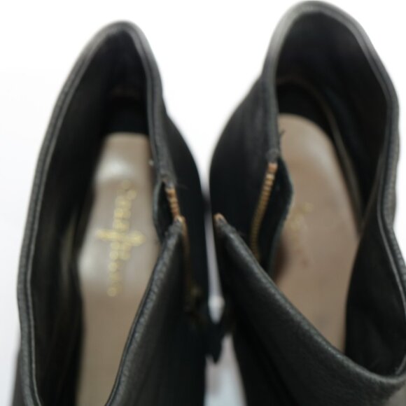 Cole Haan Womens Cassidy Boots Size 8.5 Black Nubuck Block Heel Booties Comfy - Picture 9 of 12